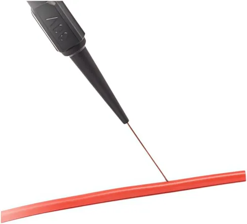 Vista 3 de TP161RDx5 - Aguja de perforación de aislamiento no destructiva, sondas de prueba de pin de 0.157 in para probador de coche, rojo/negro