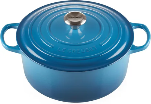 Vista 54 de Le Creuset Horno holandés redondo Signature de hierro fundido esmaltado, 4.5 cuartos de galón., Artichaut