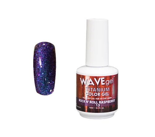 Vista 31 de WAVEGEL - Esmalte de uñas en gel con purpurina, colección Titanio, #28 Twinkle Pink I 0.5 onzas