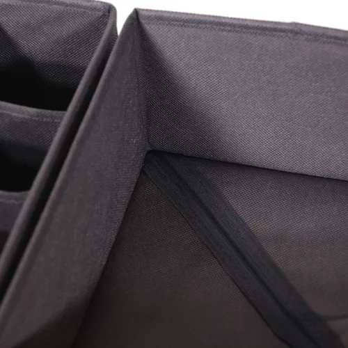 Vista 5 de DIOMMELL Paquete de 6 cajas de almacenamiento de tela plegables para armario, aparador, cajón, cestas de tela, contenedores divisores para ropa