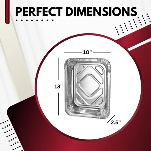 Vista 2 de Green Direct Sartenes desechables de aluminio para mesa de vapor, sin tapas, para cocinar, hornear, paquete de 10