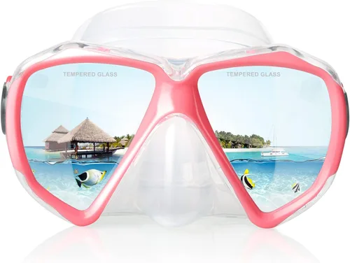 Vista 16 de Máscara de buceo panorámica HD para natación, gafas de buceo antivaho, máscara de buceo de vidrio templado, gafas de natación para adultos y jóvenes
