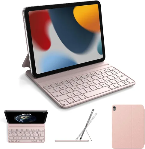Vista 12 de HOU Funda con teclado para iPad de 10ª generación/iPad de 11ª generación de 11 pulgadas A16 2025 – Folio inteligente, ultra delgada, carga