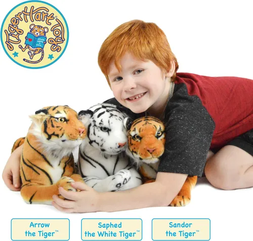 Vista 7 de TigerHart Saphed El Tigre Blanco - Peluche de 17 Pulgadas
