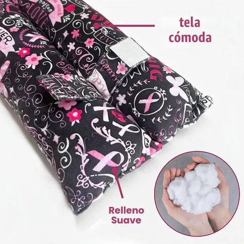 Vista 5 de Almohada para mastectomía, almohada para cinturón de seguridad post cirugía cardíaca, cojín para recuperación de histerectomía, recuperación de Negro