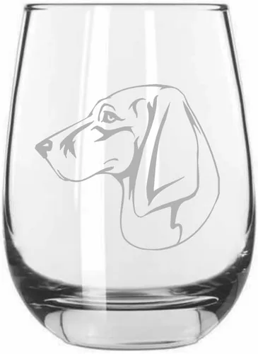 Vista 19 de Shar Pei (chino) - Vaso de vino sin tallo grabado para perro, 15.25 onzas