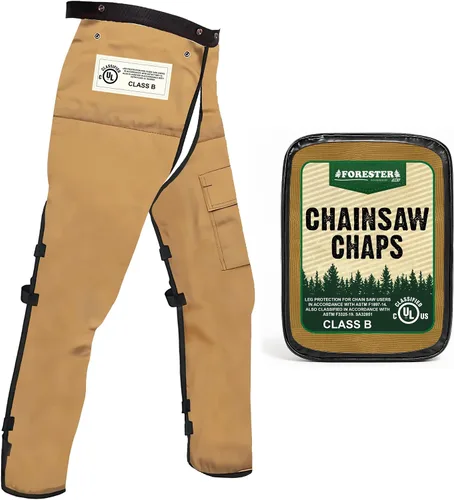 Vista 19 de FORESTER Chainsaw Chaps for Men & Women Apron-Style Chaps with Pocket & Adjustable Waist Chainsaw Safety Equipment