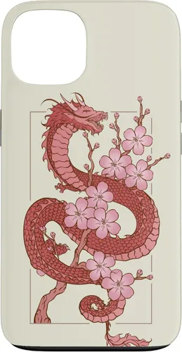 Vista 7 de iPhone 16 Japanese Dragon in Cherry Blossom Case
