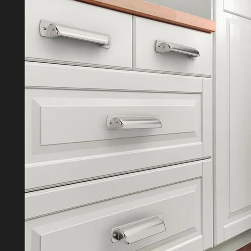 Vista 5 de 9BUILD Paquete de 6 tiradores de níquel satinado cepillado para gabinete de 3 pulgadas, manijas de gabinete de cocina, tiradores de taza