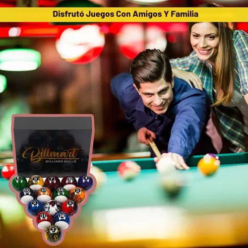 Vista 7 de Billmart Juego de 16 bolas de billar para mesa de billar Pool Ball Set for Billiard Player Gift