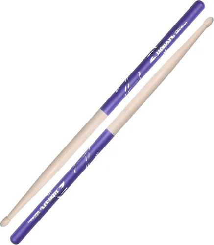 Vista 14 de Zildjian 5A - Baquetas para tambor (cabeza de nailon, color púrpura)