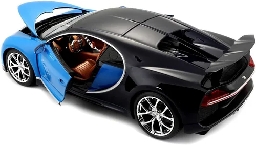 Vista 2 de 2016 Bugatti Chiron Blue 1/18 Modelo de coche fundido a troquel