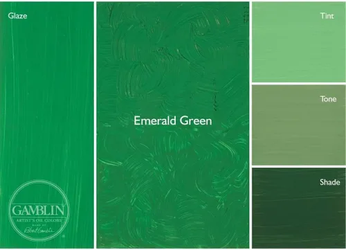 Vista 2 de 5.07 onzas de grado de artista color del aceite: verde esmeralda