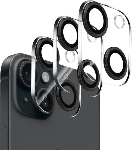 Vista 134 de Dengduoduo Paquete de 3 protectores de lente de cámara de vidrio templado para iPhone 15 de 6.1 pulgadas y para iPhone 15 Plus de 6.7 pulgadas