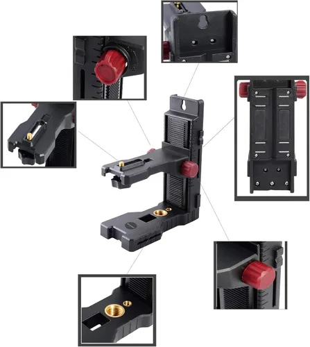 Vista 3 de Firecore Soporte magnético de nivel láser en forma de L ajustable de 1/4 pulgadas y 5/8 pulgadas, base de posicionamiento láser FLM60A