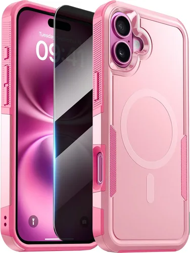 Vista 38 de Diaclara Funda diseñada para iPhone 12/iPhone 12 Pro, [con protector de pantalla de privacidad] [antiespía]