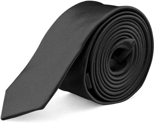 Vista 5 de Corbata de poliéster con acabado satinado angosta para hombres