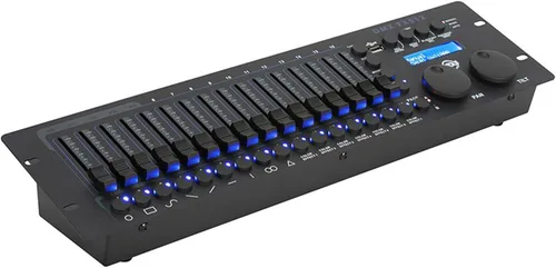Vista 7 de ADJ Products, Operador DMX, DJ DMX 512 de 192 canales con 6 programas de chase y 8 interruptores de fade