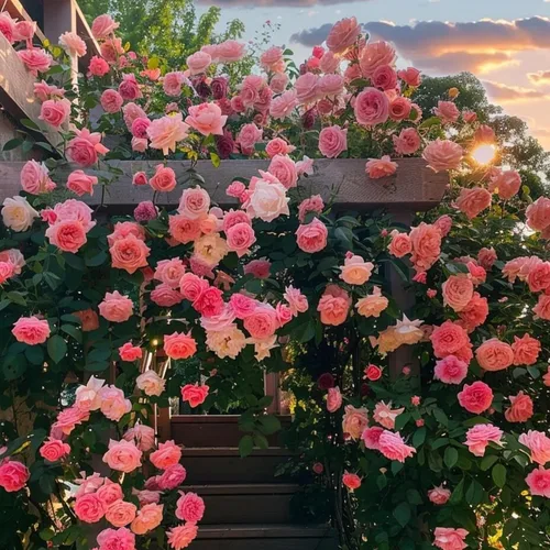 Vista 6 de Más de 300 semillas de rosas trepadoras para plantar, arbustos de rosas trepadoras raras y trepadoras, enredaderas sin OMG, semillas de flores