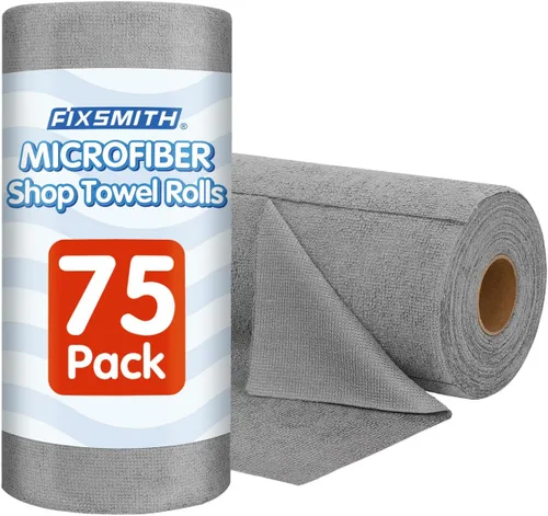 Vista 18 de FIXSMITH Paño de Limpieza de Microfibra - Paquete de 48, Toallas de Limpieza Multifuncionales, Tamaño: 12 x 16 pulgadas, Trapos de Limpieza 3