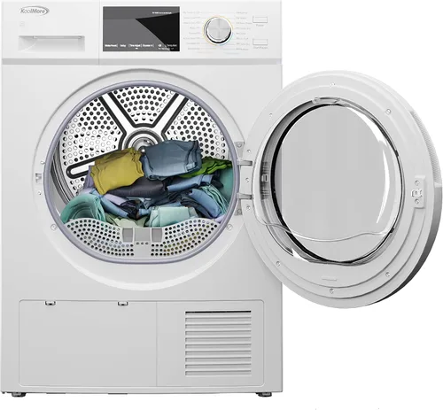 Vista 11 de KoolMore Paquete de lavadora + secadora de gran capacidad: lavadora de carga frontal de 4.5 pies cúbicos [120 V] (FLW-5CWH) + secadora de carga