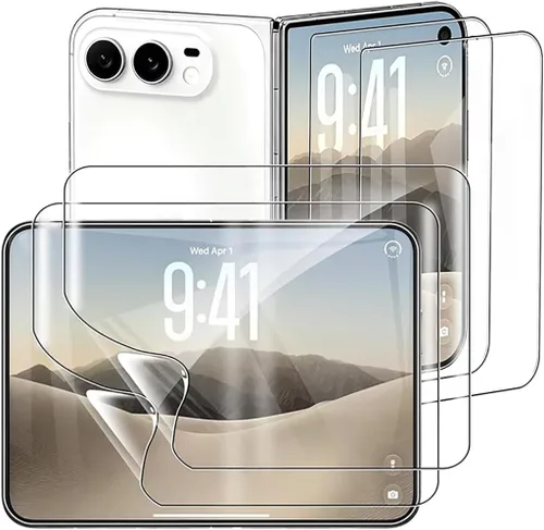 Vista 31 de Paquete de 2 protectores de pantalla para Google Pixel 10 Pro Fold, protector de pantalla de TPU flexible irrompible de alta sensibilidad