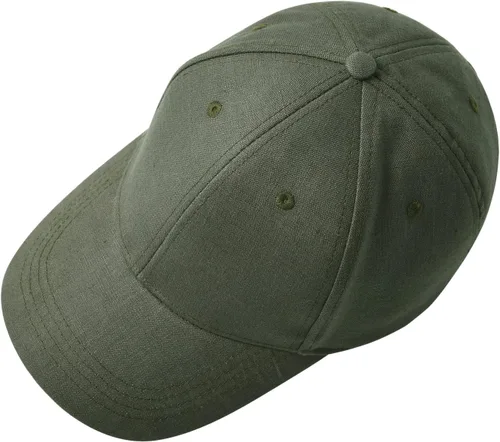 Vista 3 de BOTVELA Gorra de béisbol de lino para hombre, transpirable, de verano, ajustable, estructurada, para deportes al aire libre