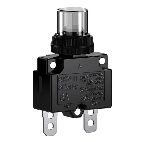 Vista 11 de Disyuntores de 3 Amperios Protector de Interruptor de Sobrecarga Térmica Serie 88 Restablecimiento Manual con Botón Pulsador con Terminales
