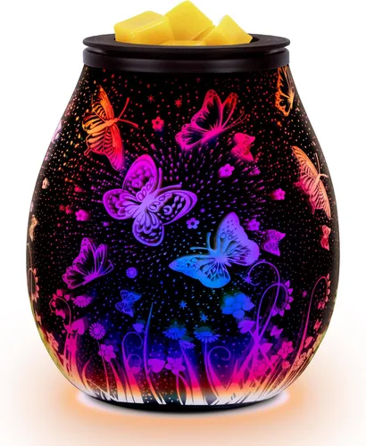 Vista 14 de EQUSUPRO Calentador de cera derretida, quemador de cera para cera perfumada, calentador de fragancia eléctrico para cubos de cera y tartas, diseño