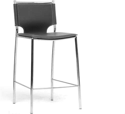Vista 3 de Baxton Studio Montclare Silla de comedor de cuero marfil