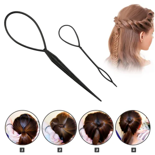 Vista 4 de Winkeyes - Juego de herramientas para trenzar el cabello con accesorios de modelado de cabello para trenzas en espiral simples y rápidas