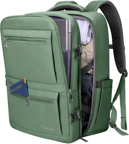 Vista 12 de BALEINE Mochila de Viaje para Mujeres y Hombres, Mochila Grande y Resistente de Equipaje de Mano para Laptop, Regalos para Negocios, Casual, Fin