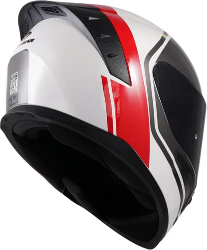 Vista 8 de Casco de motocicleta de cara completa, cascos para motocicleta de adultos, MG611, casco de motocicleta de carreras de calle con visera negra