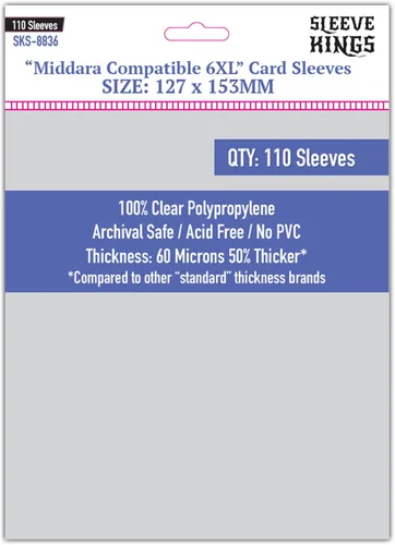 Vista 48 de Sleeve Kings Fundas para tarjetas estándar, 110 unidades, transparentes de 60 micrones de grosor, tamaño mini (1.575 x 3.504 in), compatibles