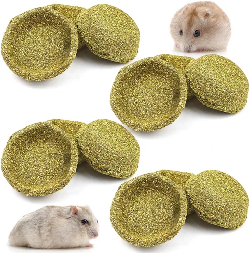 Vista 9 de BNOSDM 12 unidades de hámster comestible de Timothy Heno masticable Premium Timothy Bowl Conejo golosinas para masticar dientes Chinchilla Masticar