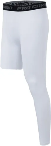 Vista 3 de Medias de compresión de una pierna pantalones largos de baloncesto deportes capa base ropa interior activa apretado