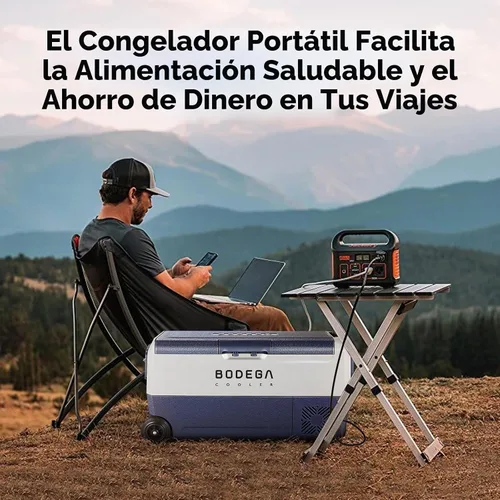 Vista 5 de BODEGACOOLER Refrigerador de Coche de 12 Voltios, Congelador Portátil de 38 Cuartos de Galón, Refrigerador para Coche de Doble Zona con Control por
