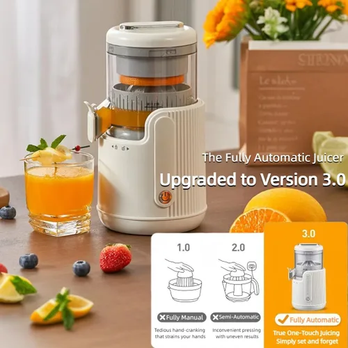 Vista 3 de Portable Electric Citrus Juicer, Efficient Extraction for Oranges Lemons Limes, Hands-Free One-Touch Operation, USB Rechargeable & Easy Clean, Mini
