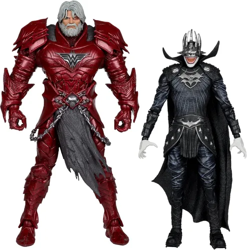 Vista 3 de McFarlane Toys - DC Multiverse Batman Who Laughs (Knight Armor) & The Merciless (Multiverso Oscuro) Figura de 7 pulgadas y Mega Figura McFarlane