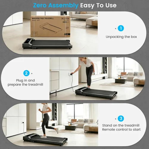 Vista 12 de Walking Pad Treadmill for Home - Under Desk Walk Pads with Remote Control Mini Running Portable Electric Machine Adjustable Slim Compact with