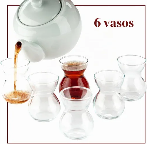 Vista 3 de The Buybox - Vasos de té turco (6 piezas), tazas de té árabe persa y vasos de degustación de whisky (5 oz/4.9 fl oz)