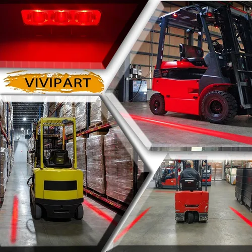 Vista 5 de Luz de seguridad para carretilla elevadora LED de línea recta roja para carretilla elevadora, luz de advertencia de área peligrosa, 1 unidad