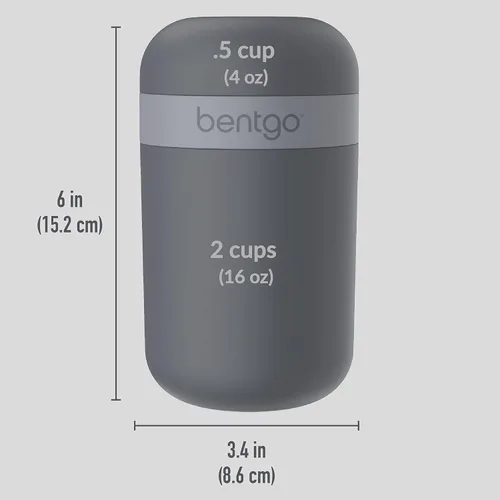 Vista 4 de Bentgo Snack Cup - Contenedor de bocadillos reutilizable con diseño a prueba de fugas, compartimento para aderezos y tapa de doble sellado, portátil