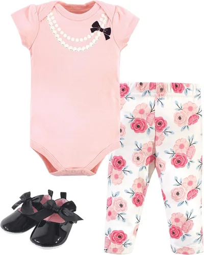Vista 46 de Little Treasure - Conjunto unisex de mameluco de algodón, pantalón y zapatos para bebé Collar de ancla