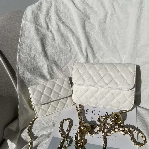 Vista 5 de Riñonera para mujer, mini bolsa cruzada Y2K, accesorios para cinturón para mujer, a la moda, Negro