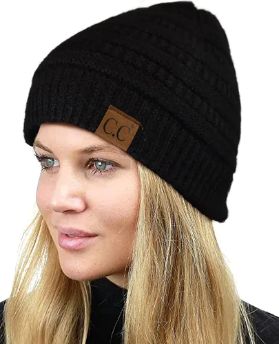 Vista 519 de C.C Trendy Warm Chunky Soft Stretch Cable Knit Beanie