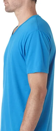 Vista 3 de Next Level Camiseta de algodón suave con cuello en V para hombre