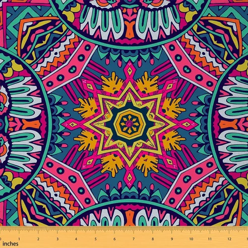 Vista 23 de Castle Fairy - Tela decorativa con flores Mandala de Castle Fairy por The Yard, diseño rústico de diente de león floral naturaleza planta
