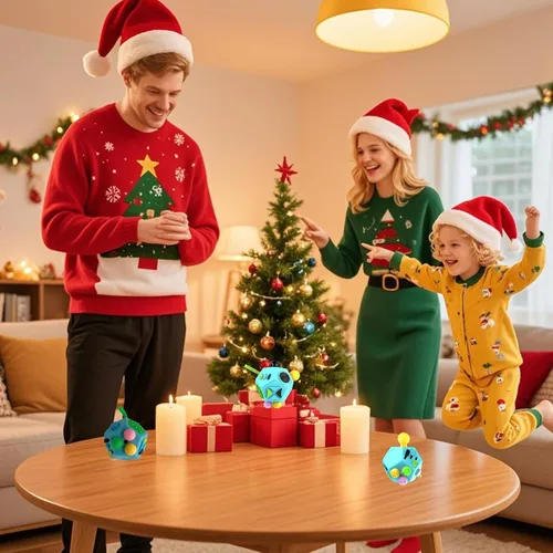 Vista 6 de Cubo de juguetes para aliviar el estrés y la depresión ansiosa, cubo de 12 lados para niños y adultos con TDAH, TDA, TOC, autismo, juguete creativo