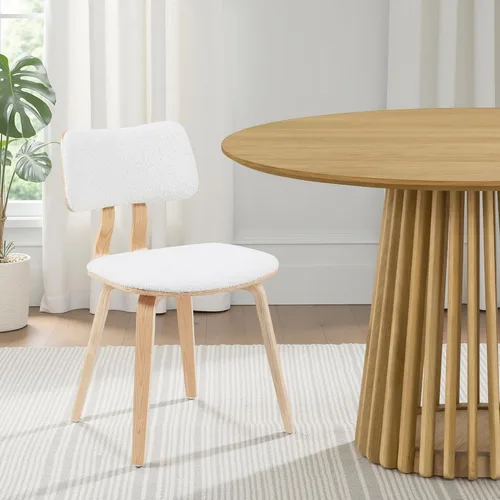 Vista 20 de Armen Living Jaguar Silla de comedor en tela de carbón y acabado de madera de nogal, acabado carbón/nogal, 20 pulgadas de profundidad x 18 pulgadas